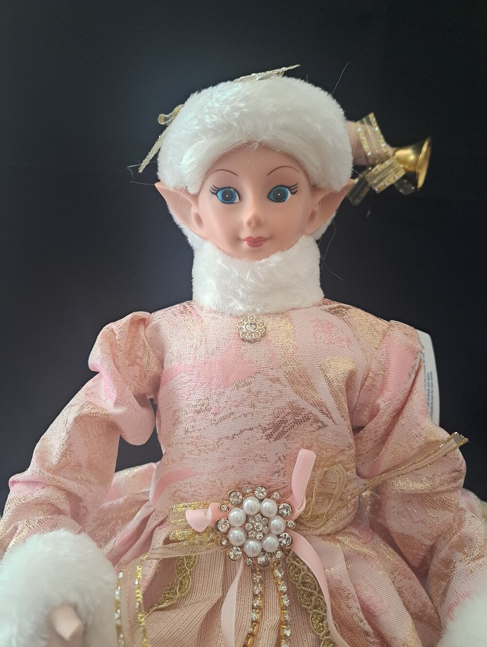 Girl Elf Christmas Holiday Décor Doll Shelf Sitter Pixie Fairy Large
